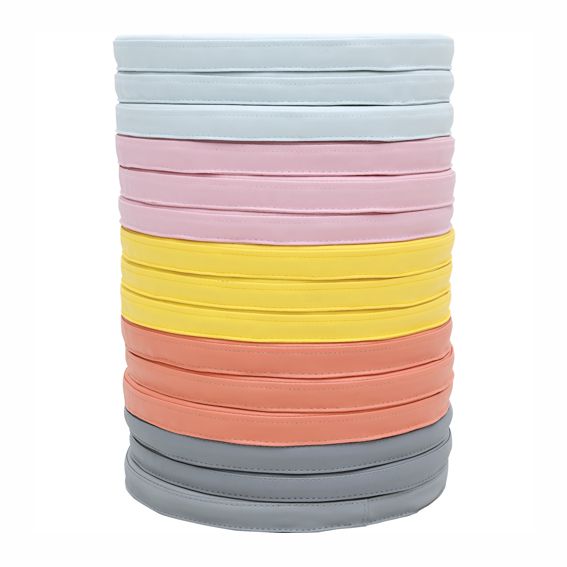 Sitzkissen Kunstleder rund Pastellfarben, 15er Set